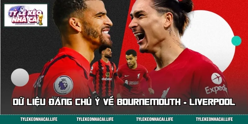 Dữ liệu đáng chú ý về cặp đấu Bournemouth - Liverpool